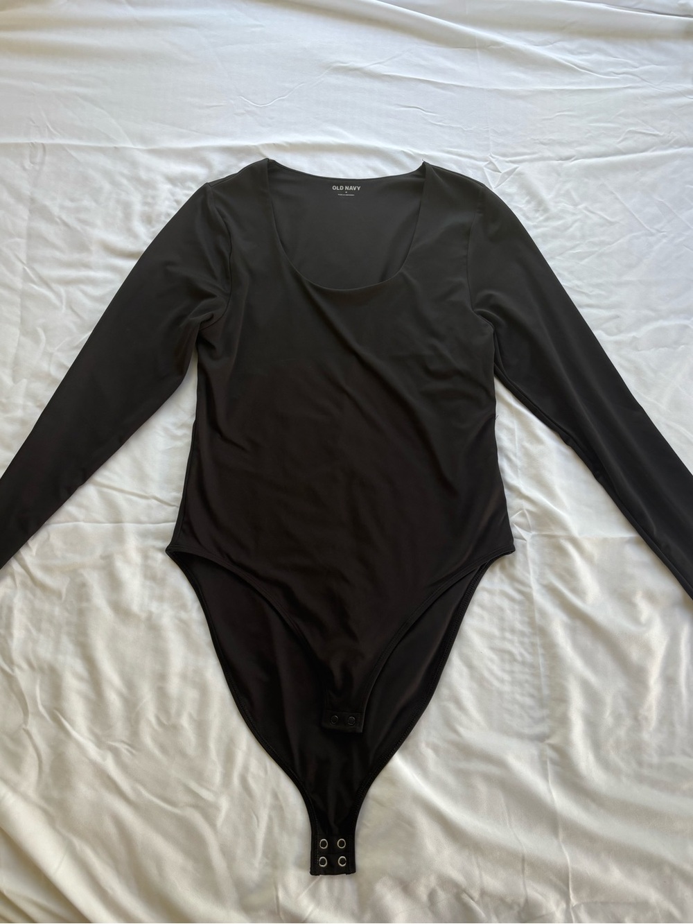 Old Navy Black Long-Sleeve Bodysuit